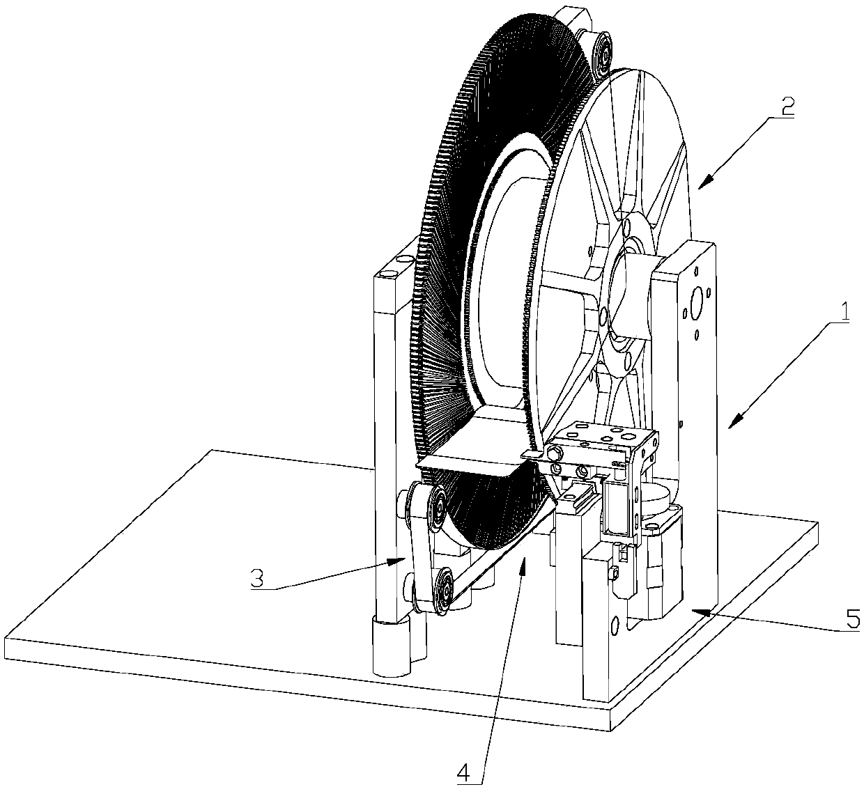 Rotating disc and card storing mechanism comprising rotating disc