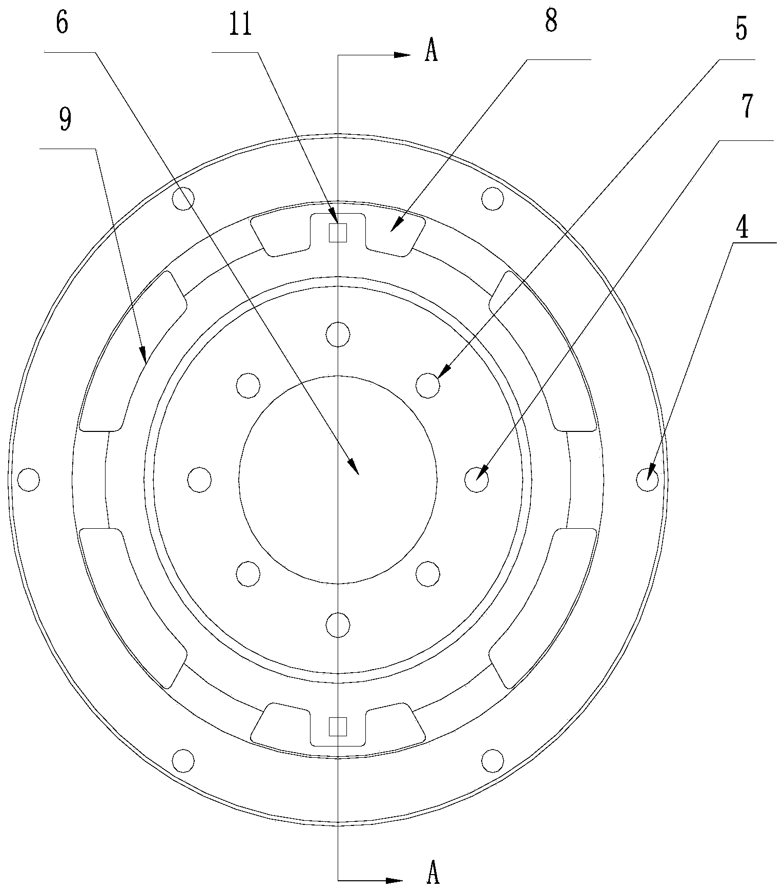 Machining process of loudspeaker basin stand with horizontal ear holes