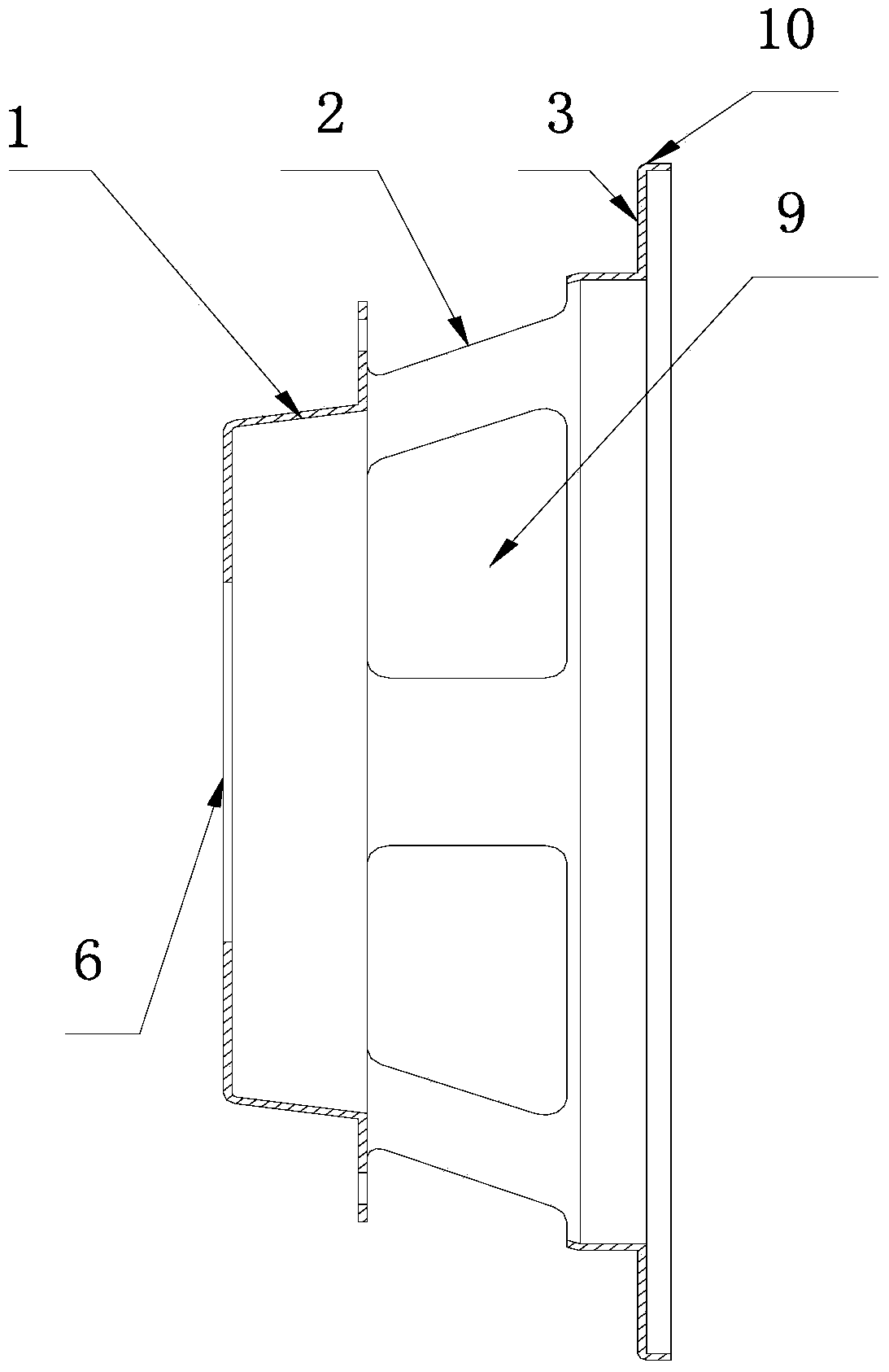 Machining process of loudspeaker basin stand with horizontal ear holes