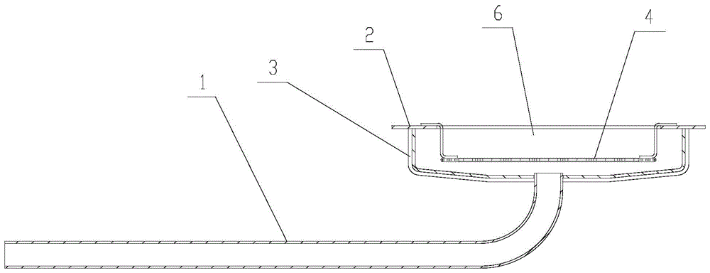 Sewage sump for locomotive fuel tank and installing method