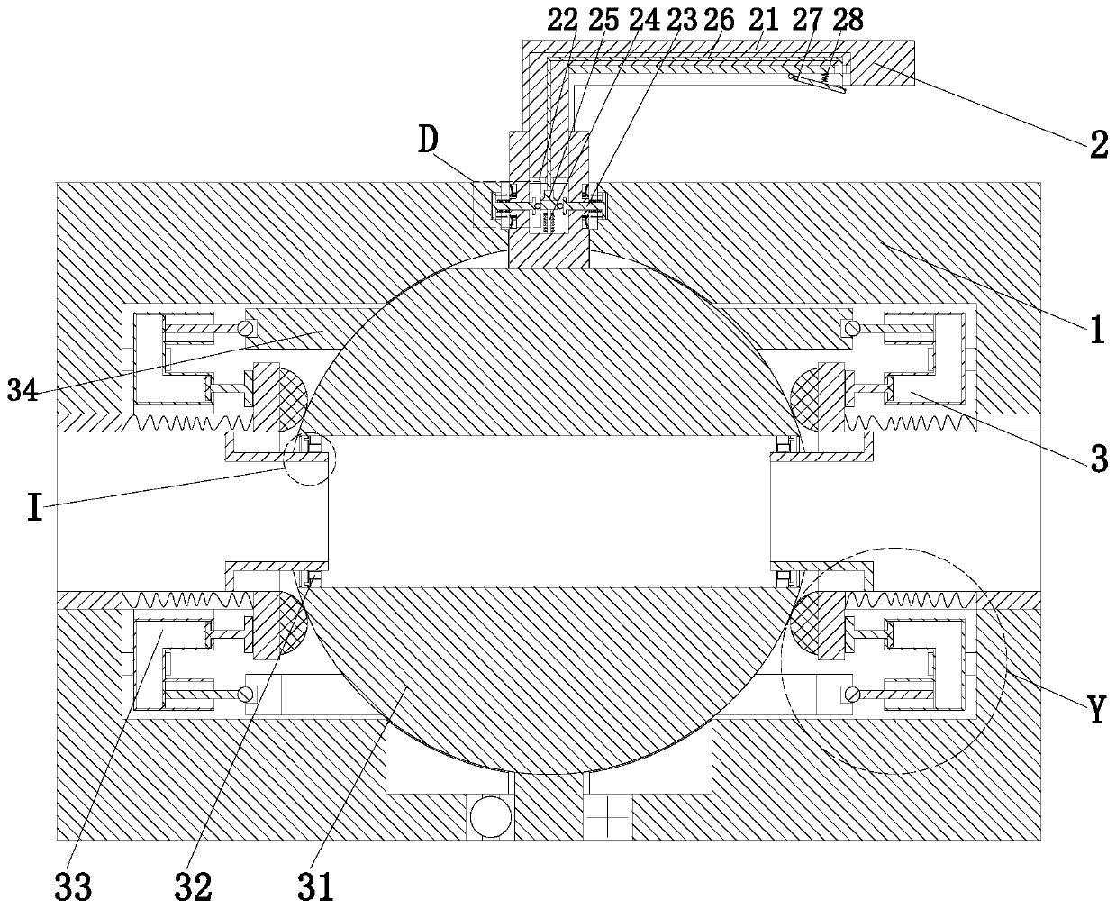 Wear-resisting ball valve capable of resisting high temperature and high pressure