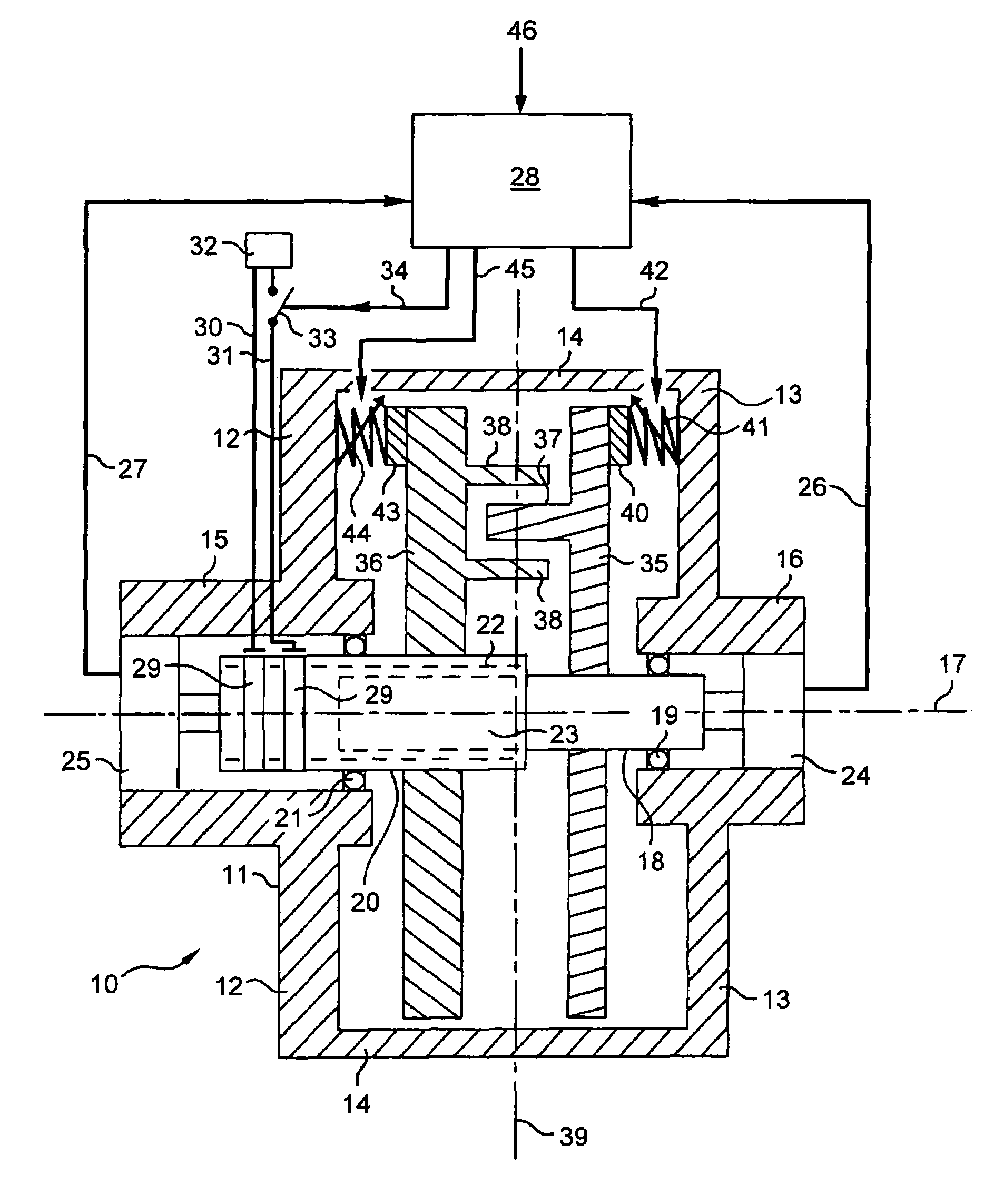 Centrifugal-effect vibration generator having coaxial contrarotating rotors