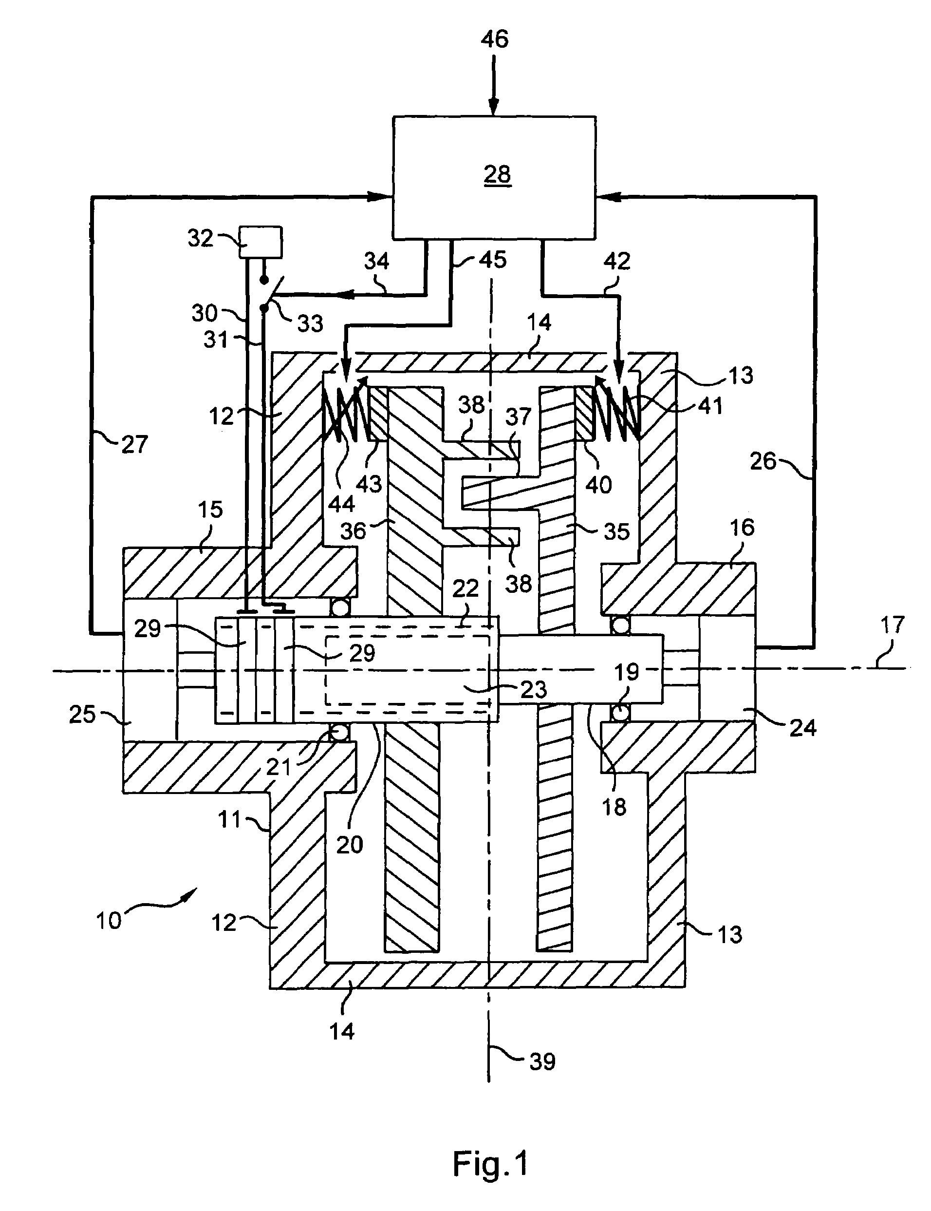 Centrifugal-effect vibration generator having coaxial contrarotating rotors