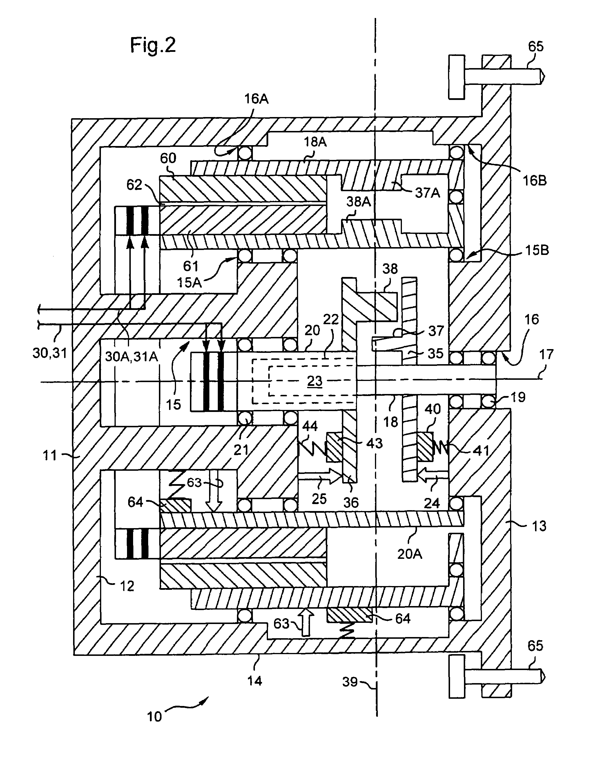 Centrifugal-effect vibration generator having coaxial contrarotating rotors