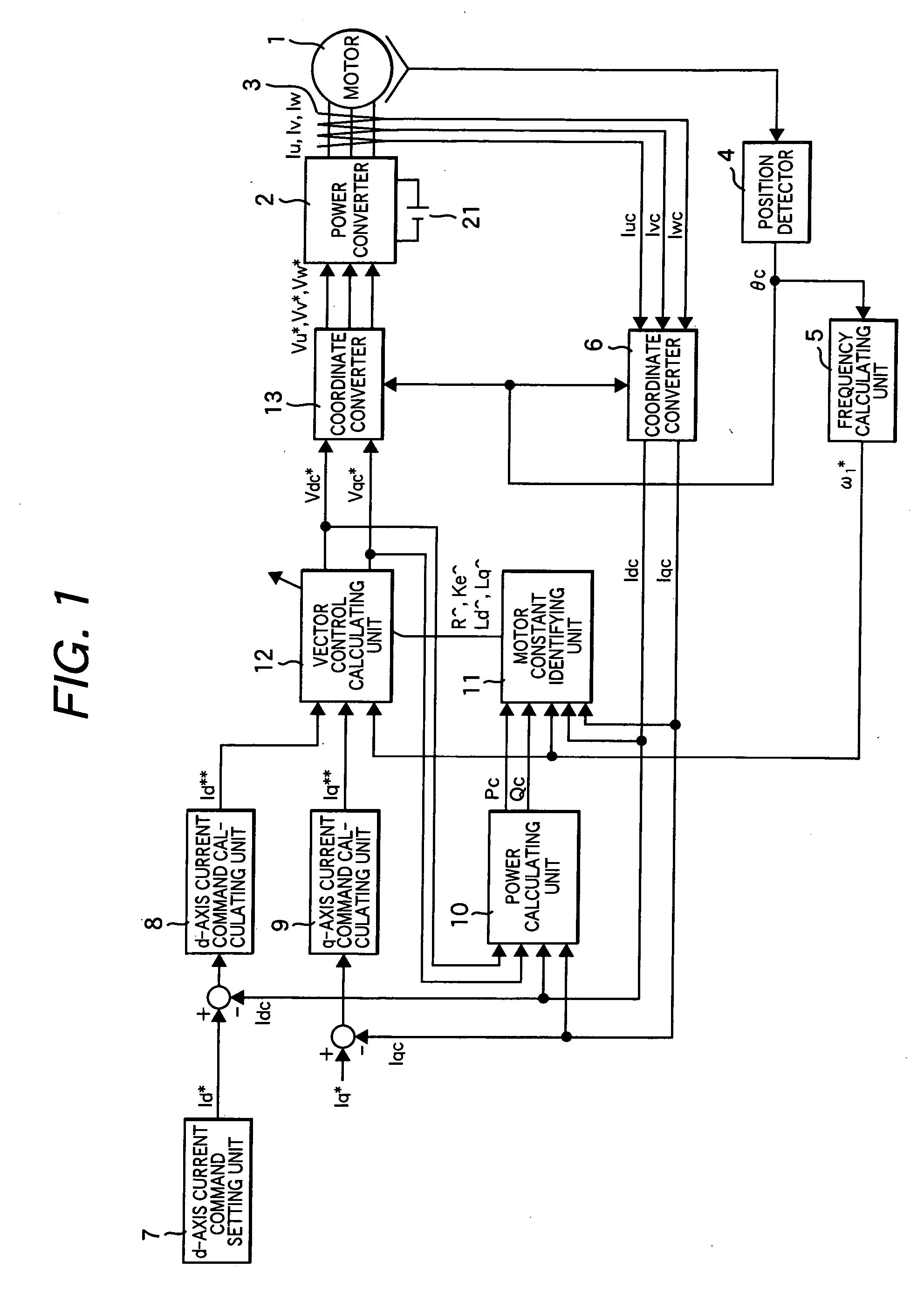 Vector controller for a permanent magnet synchronous motor, inverter module, and permanent magnet synchronous motor constant display system