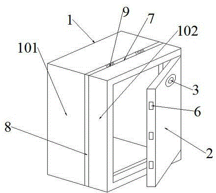 Safe box with black box