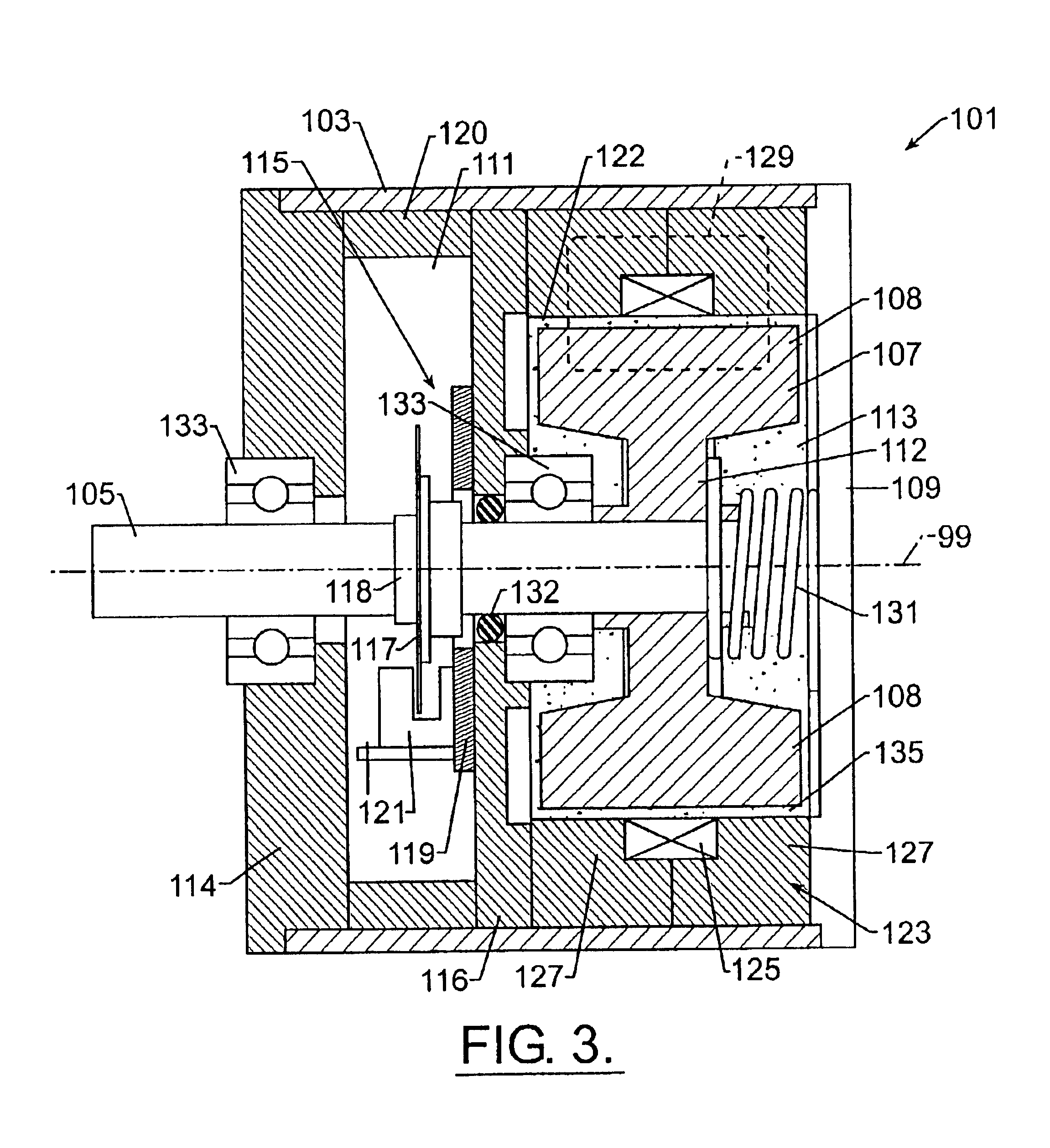 Brake with field responsive material