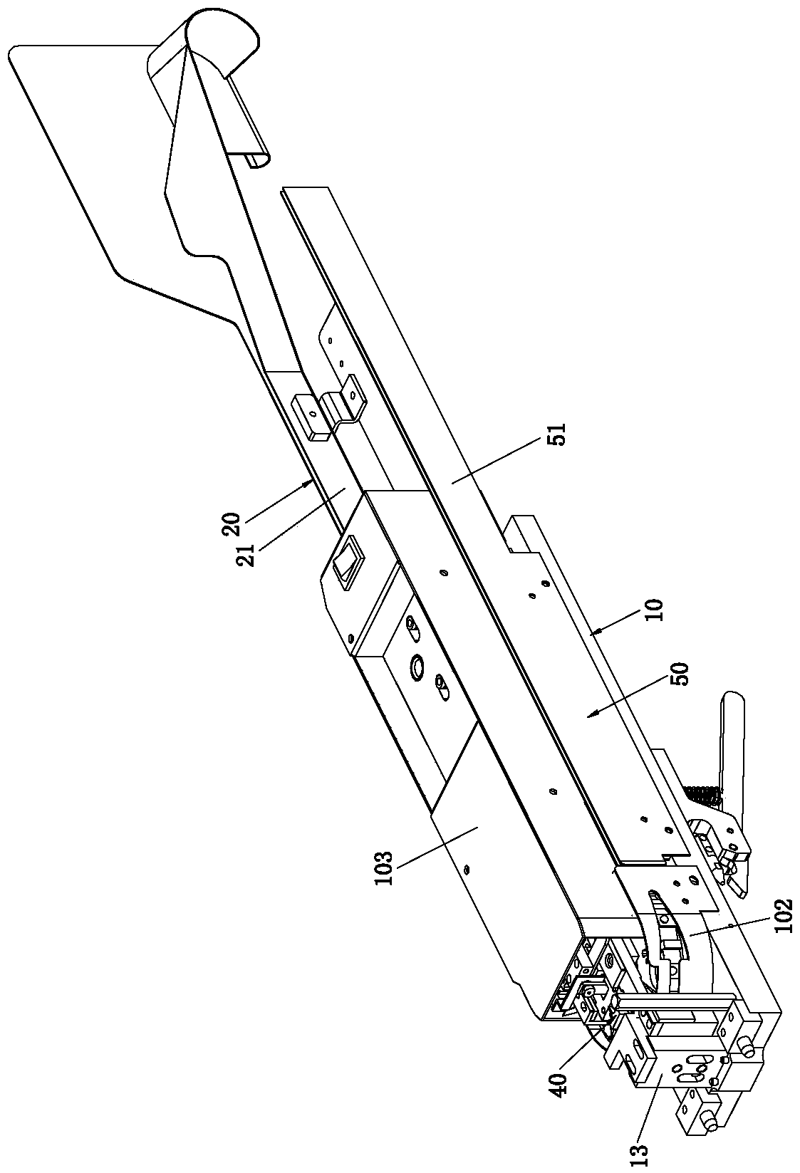 Coaxial linkage type braiding feeder