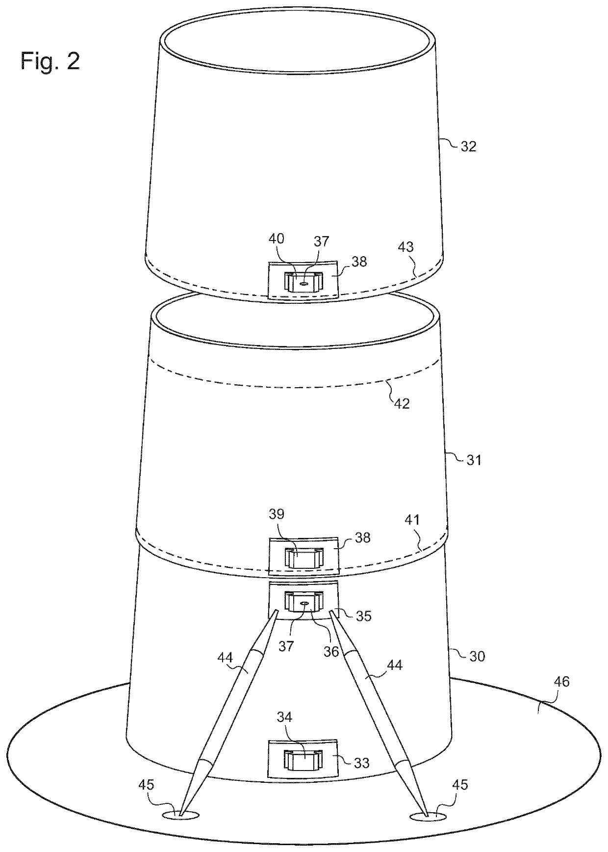 Hoisting system for installing a wind turbine