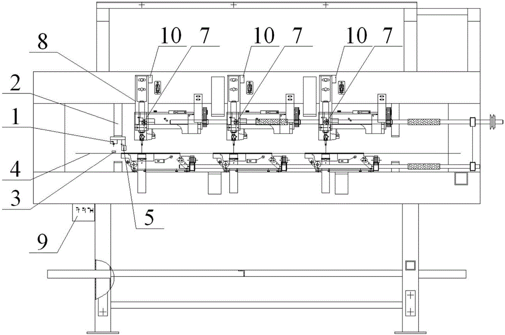 Automatic error correction multi-head quilting machine