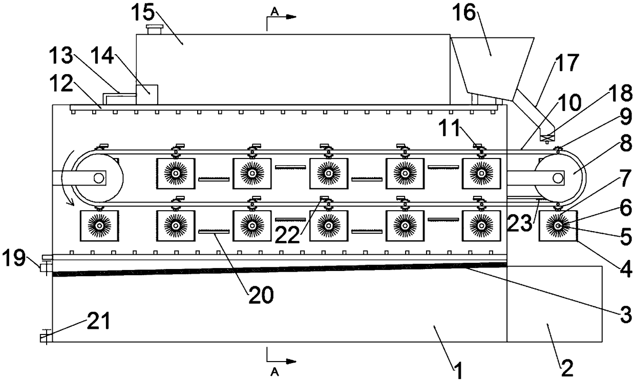 Agricultural crop automatic-cleaning device