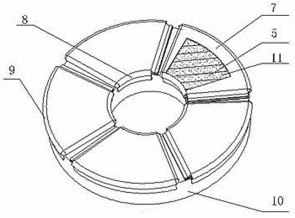 High damping foil dynamic pressure gas bearing filled with metal particles