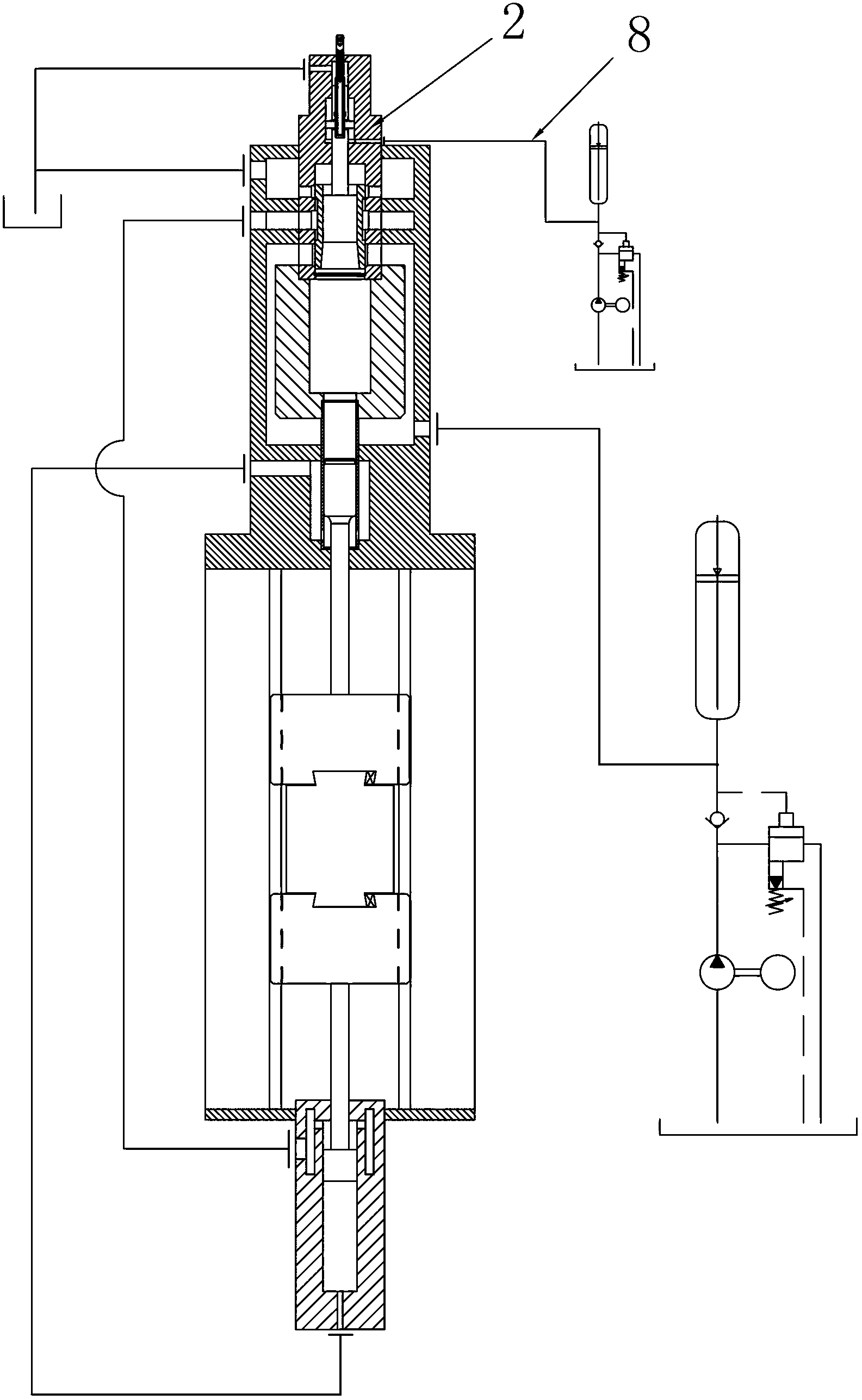 Fully-hydraulic counter-blow hammer