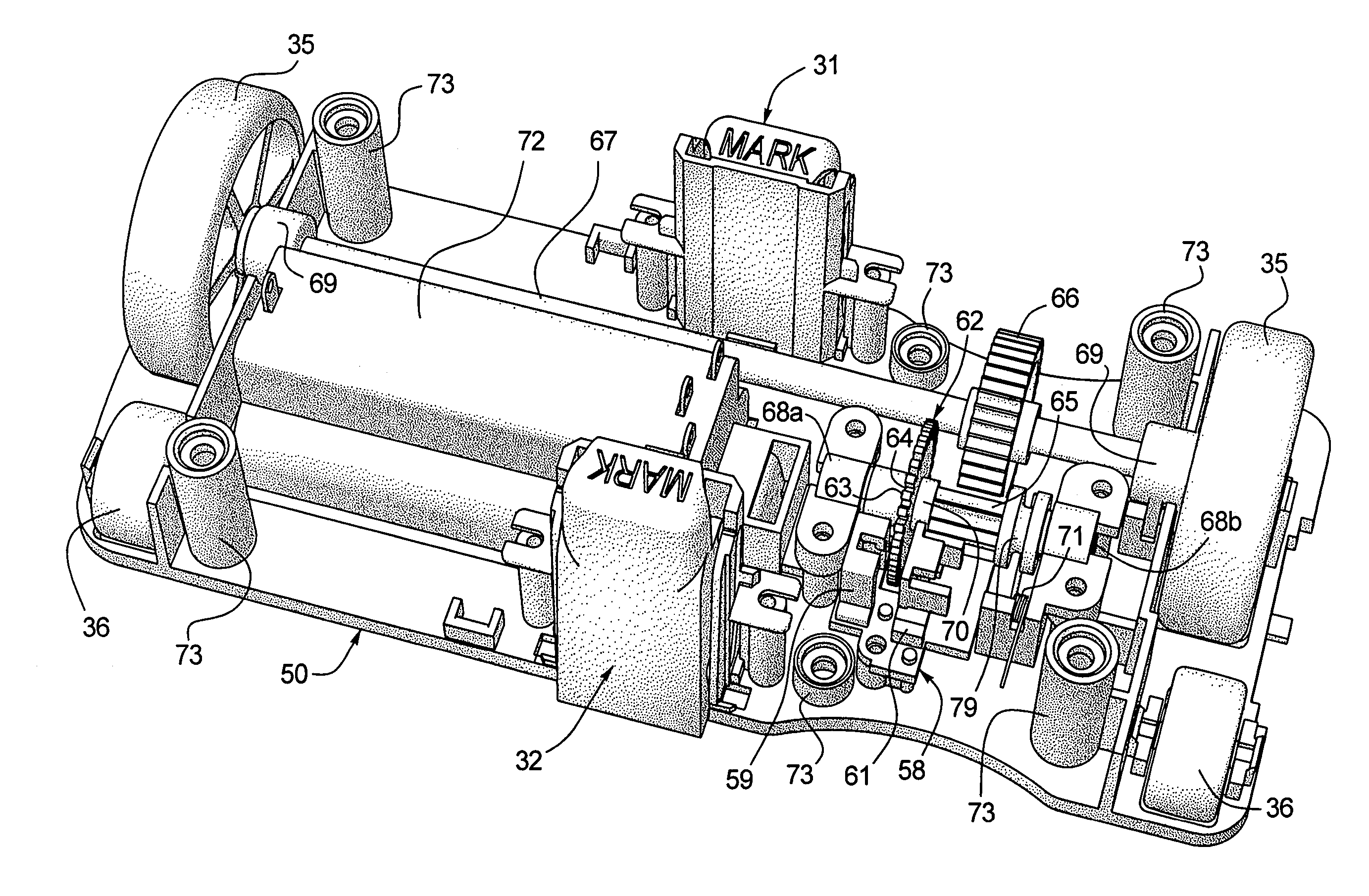 Rolling electronic length measuring device