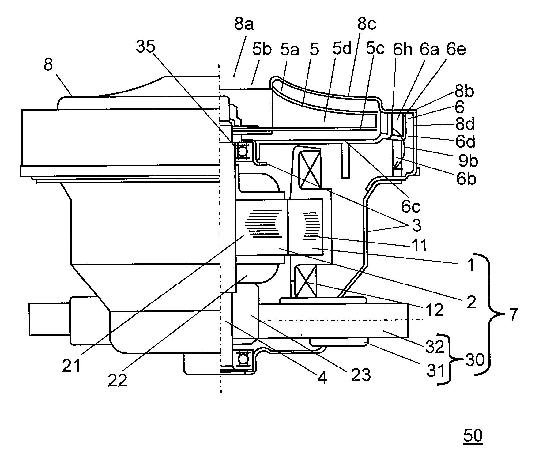 Electric blower and vacuum cleaner comprising same