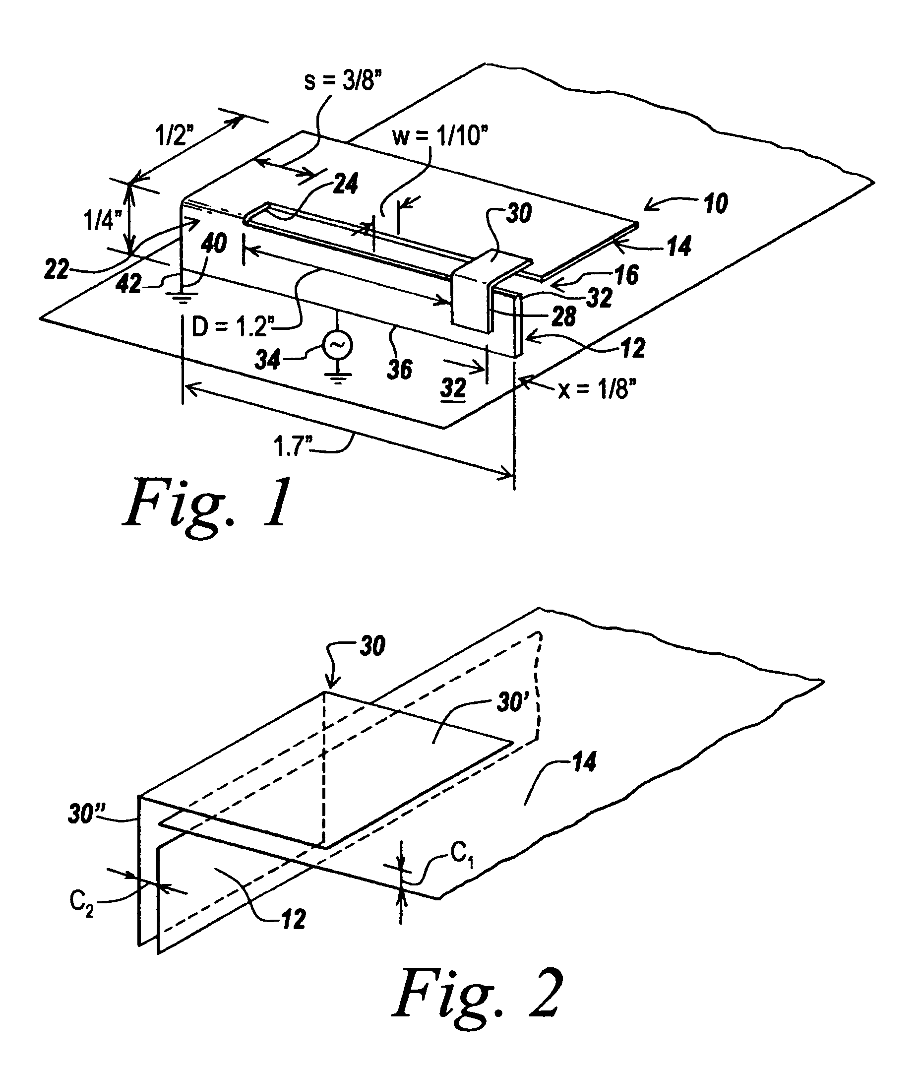 Meander-lineless wide bandwidth L-shaped slot line antenna