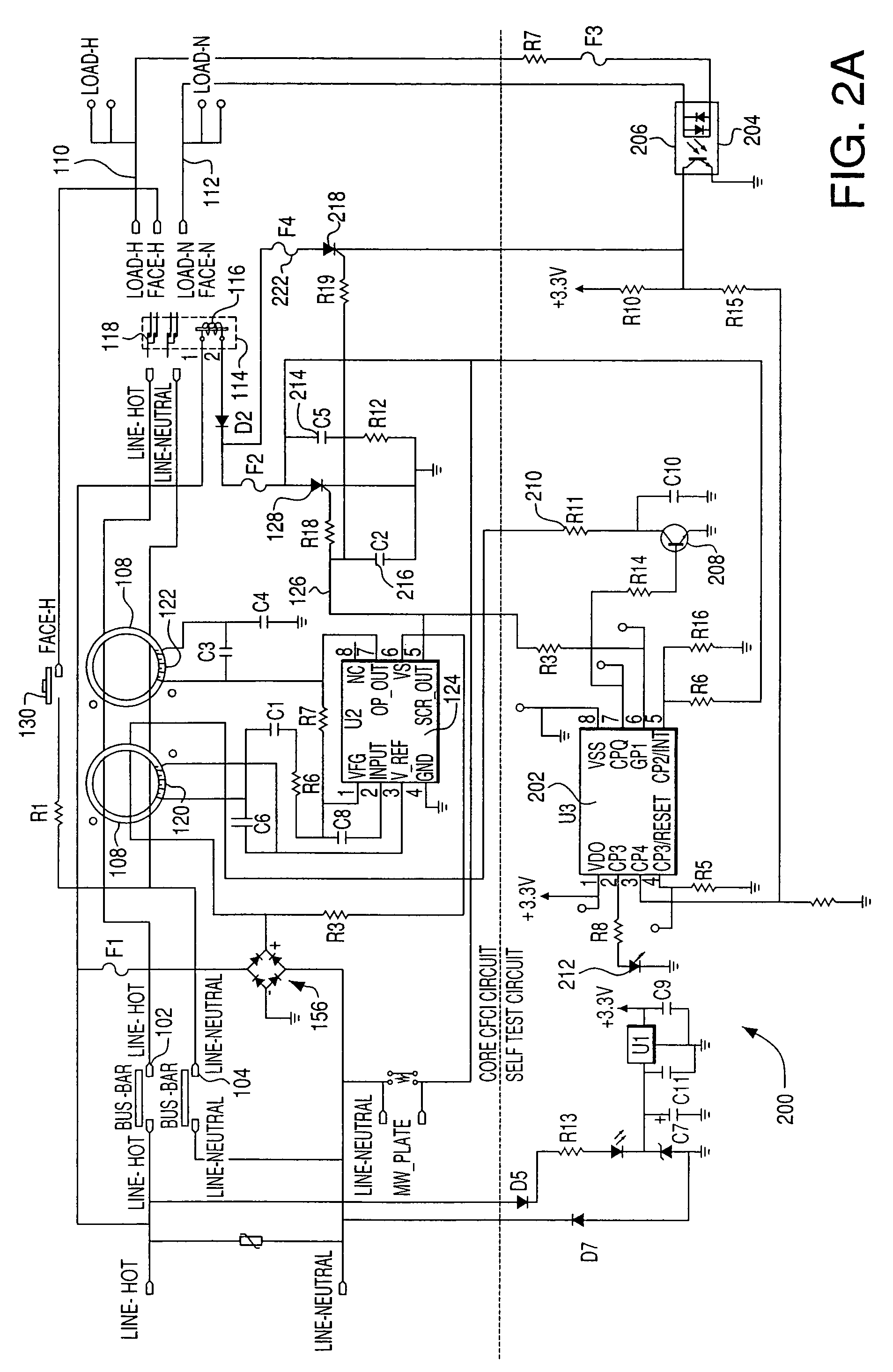 Ground fault circuit interruptor (GFCI) device having safe contact end-of-life condition and method of detecting same in a GFCI device