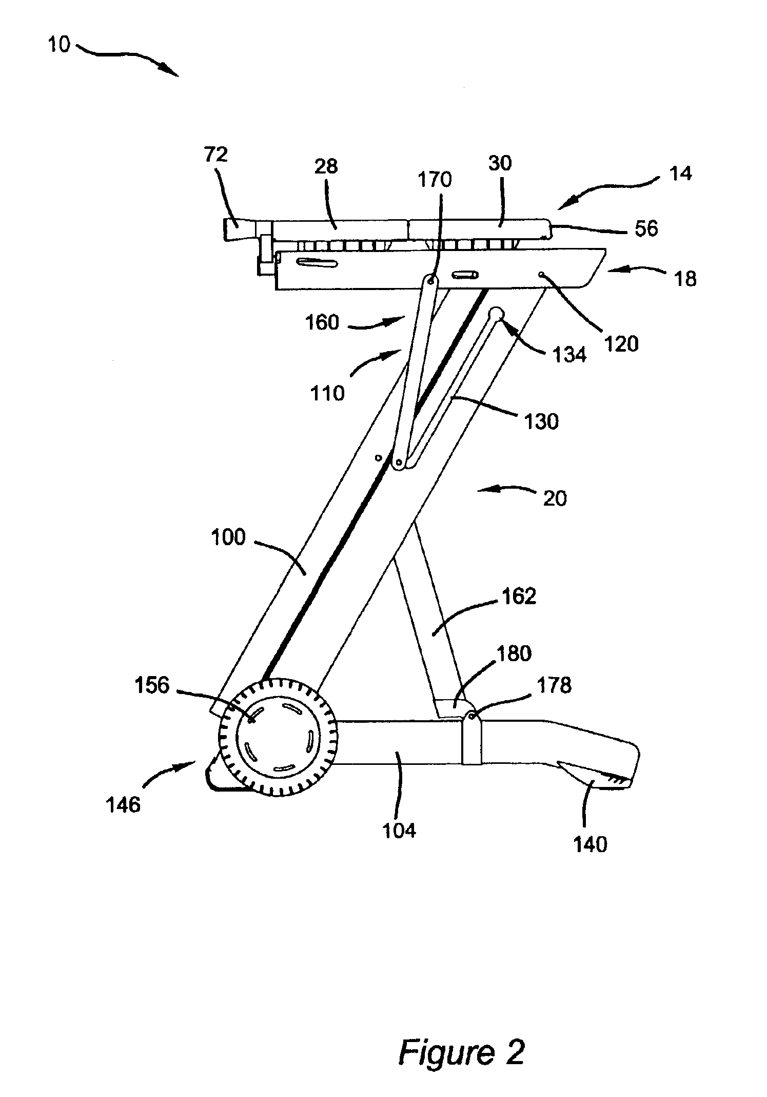 Portable workbench having collapsible support structure