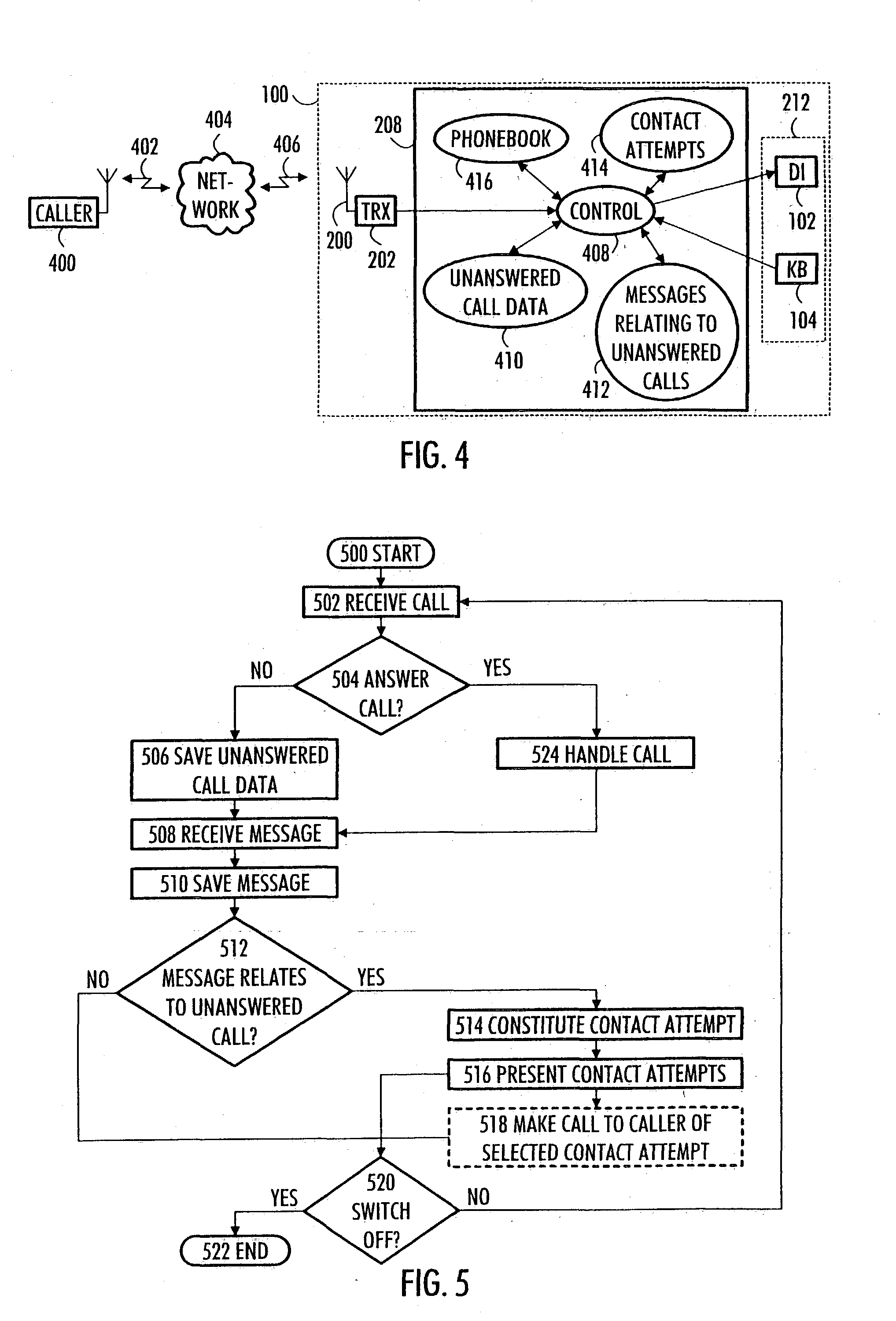 Subscriber terminal for a radio system and an arrangement, a method and a computer program for presenting contact attempts to a subscriber terminal of a radio system