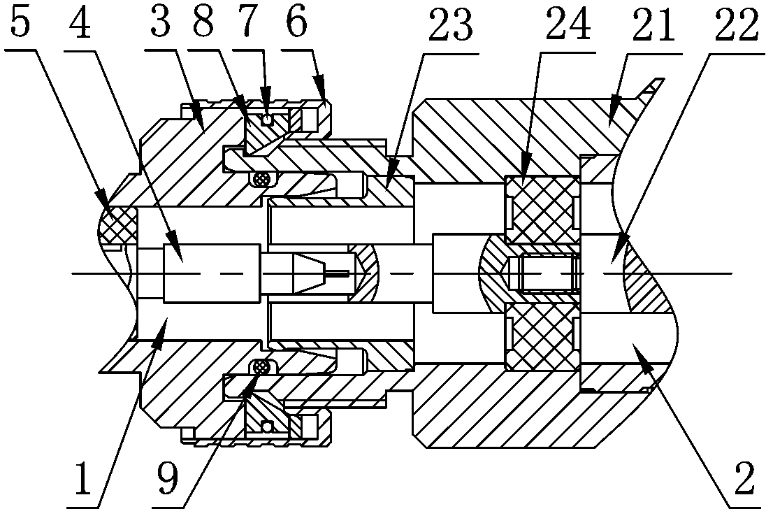 Connector with quick unlocking structure