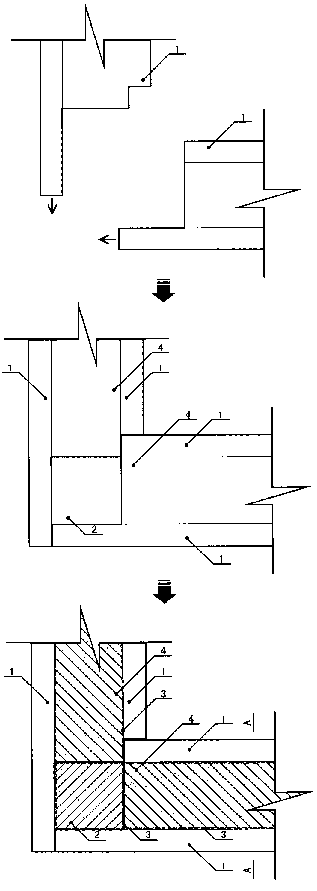 Straw wall body-based frame column/beam template-less construction technology