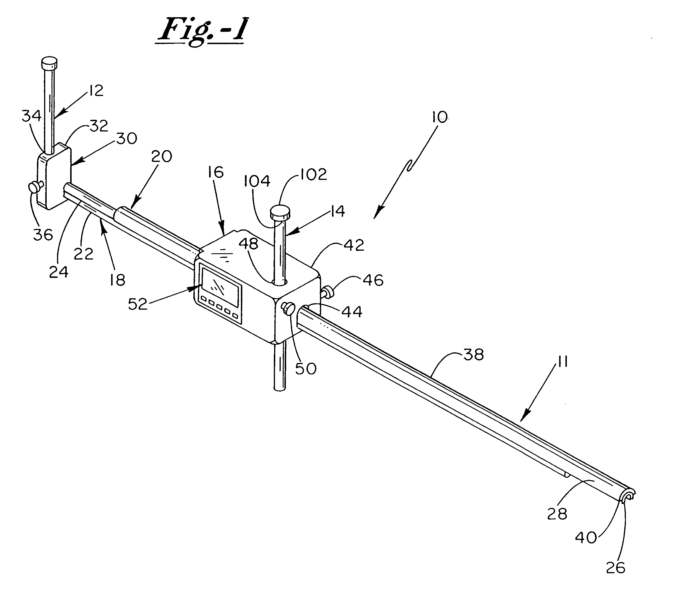 Wireless tram gauge assembly