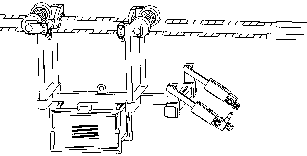 Double-split high-voltage transmission line orientated drainage plate maintenance robot and maintenance method thereof