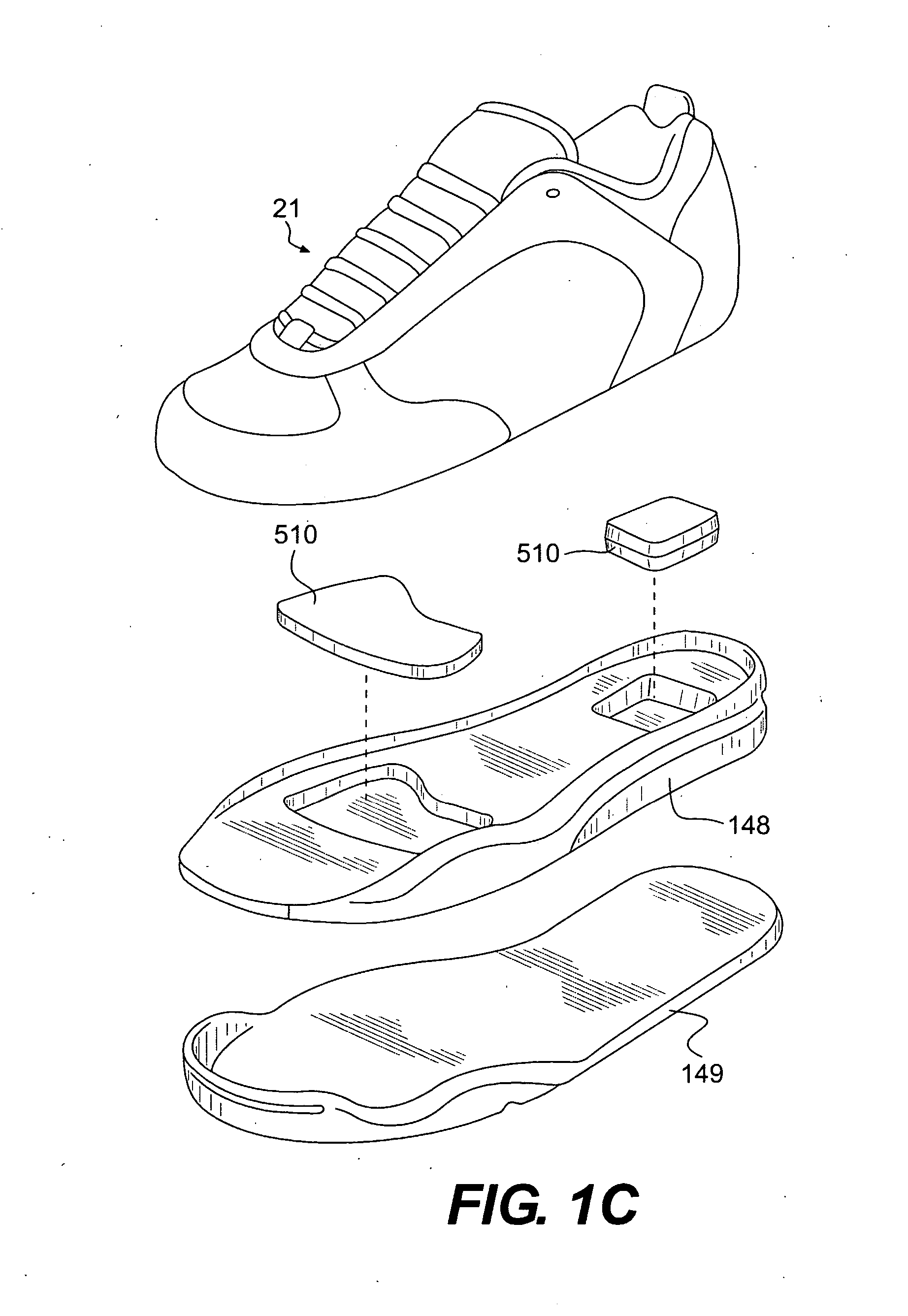 Devices with internal flexibility sipes, including siped chambers for footwear