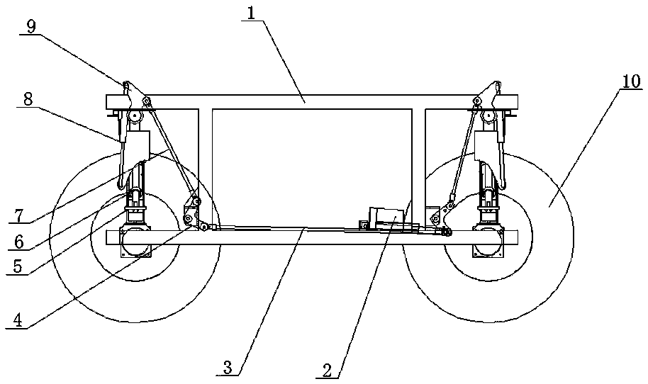 Adjustable elastic reset structure of edge brush of electric sweeper