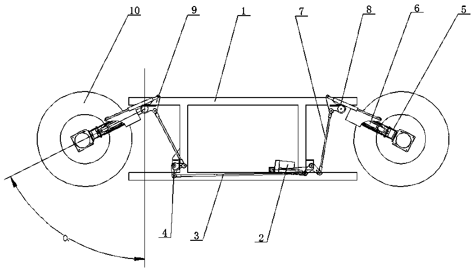 Adjustable elastic reset structure of edge brush of electric sweeper