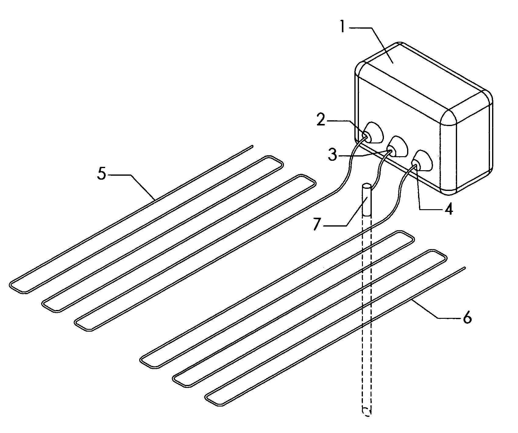 Electric animal deterrent for contact with underlying ground system