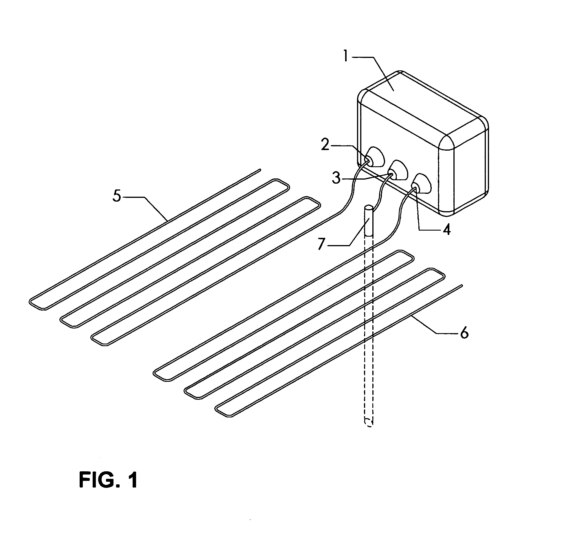 Electric animal deterrent for contact with underlying ground system