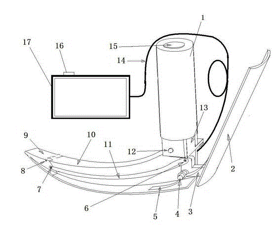 Hooked visual laryngoscope