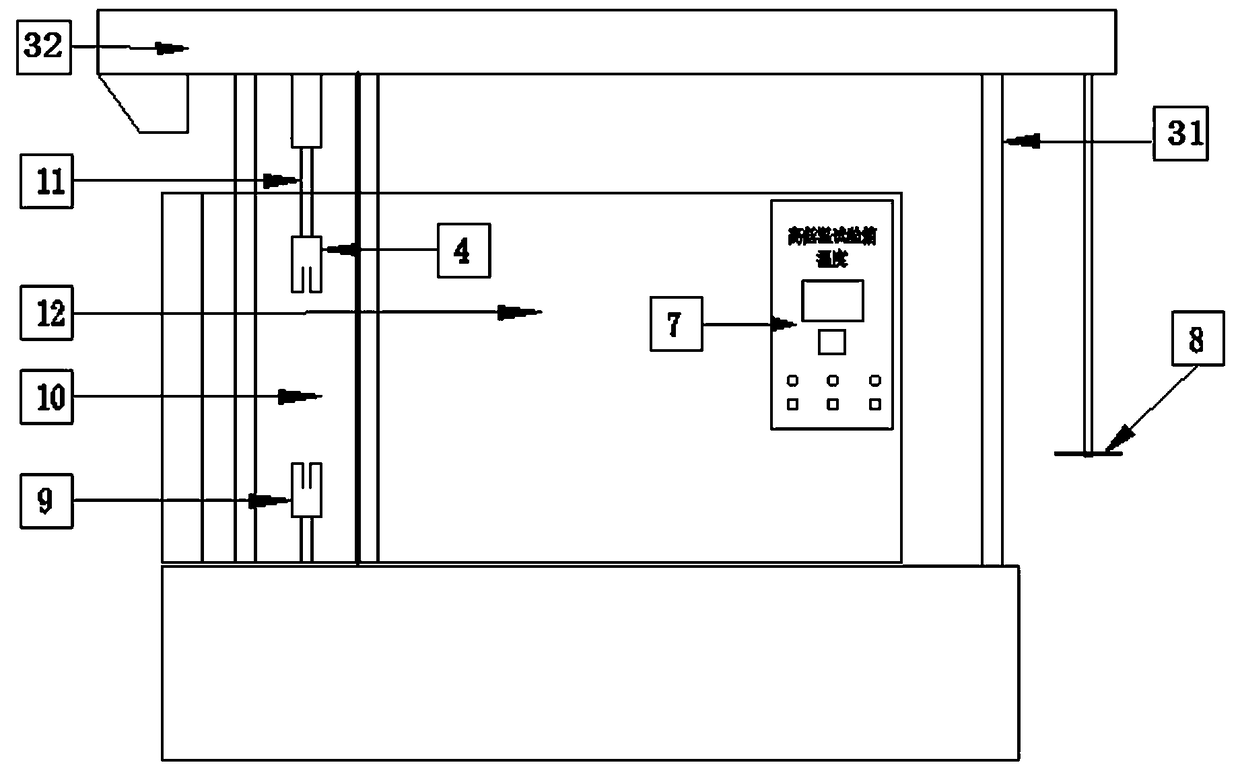 Test equipment and test method testing creep property of geosynthetics