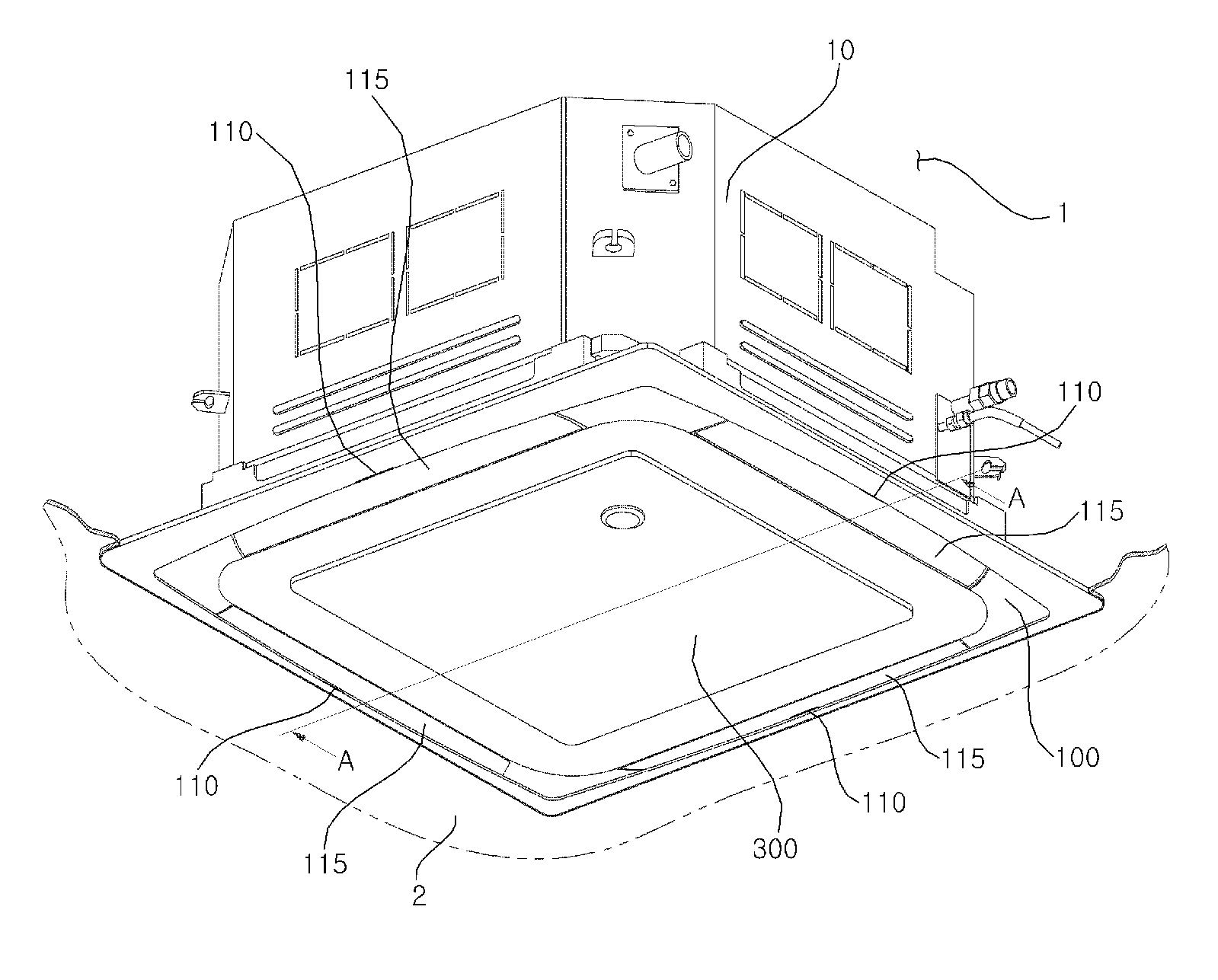 Ceiling-mounted air conditioner