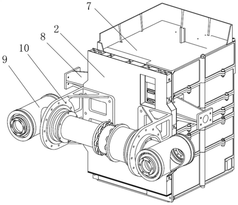 Small satellite structure suitable for medium and high orbits