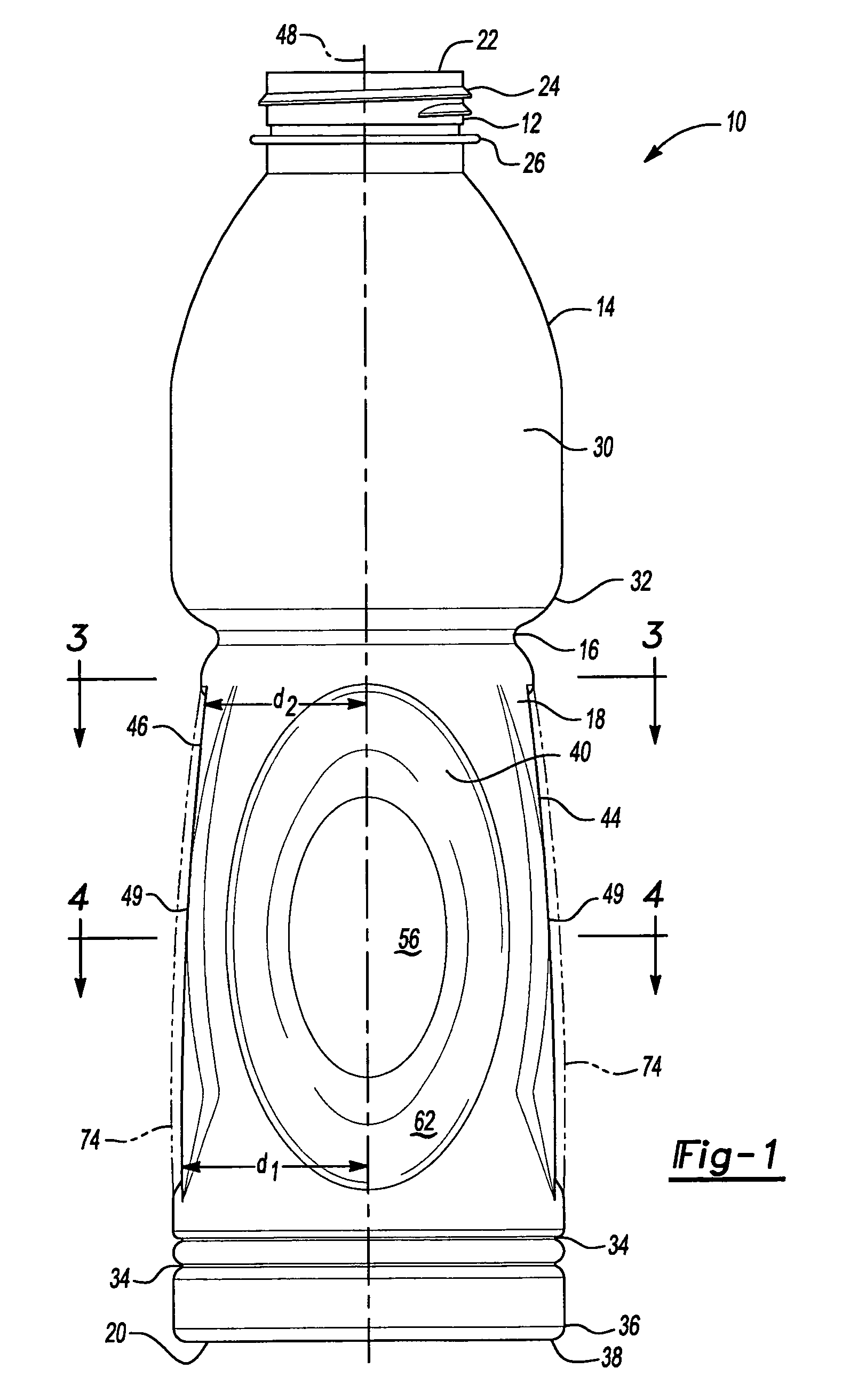 Hot fillable container