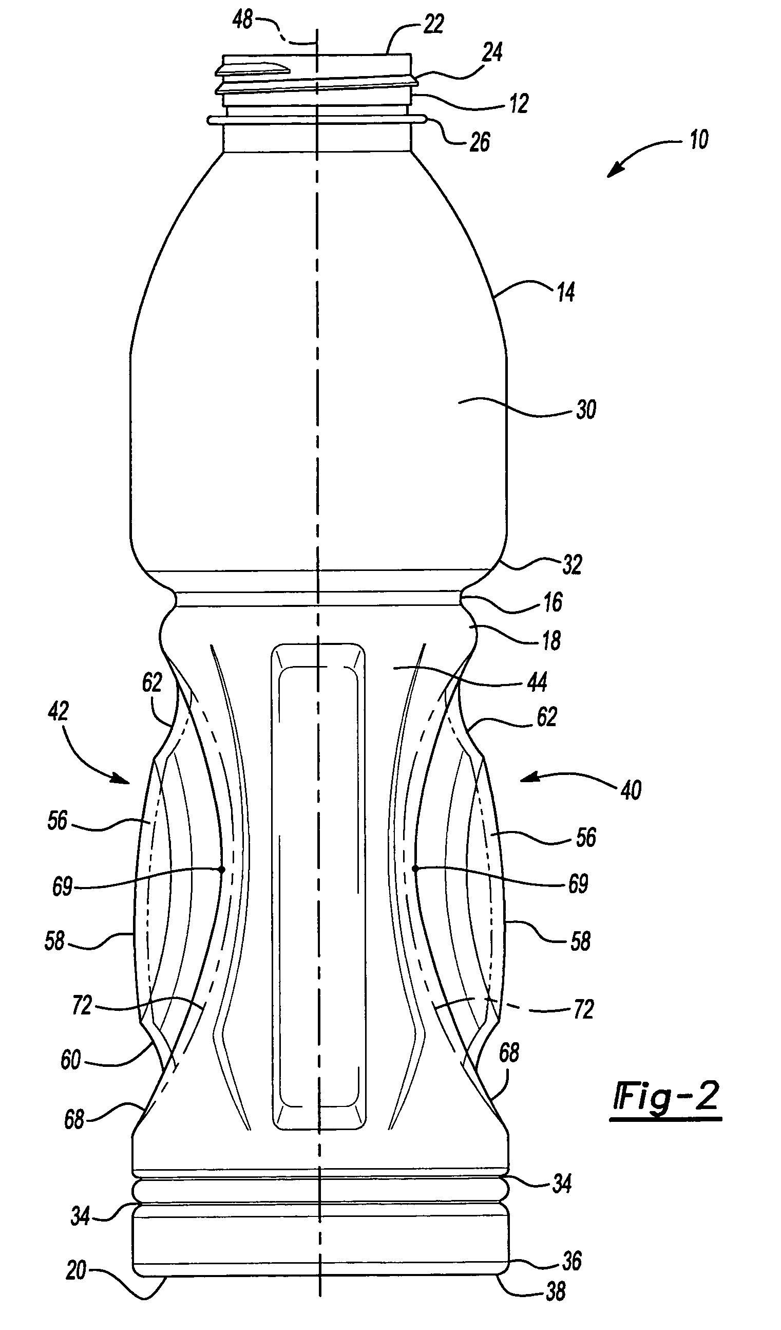 Hot fillable container