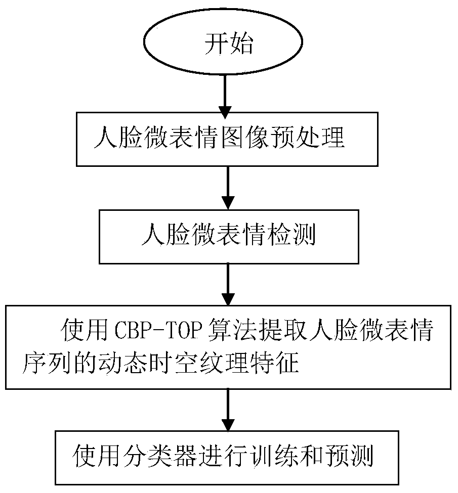 Face microexpression recognition method