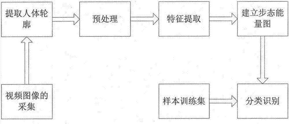 Night-vision video gait recognition method based on angle radial transformation and centroid