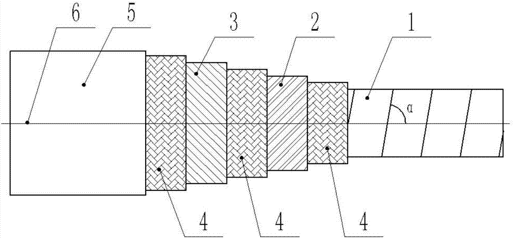 Non-sticking thermal plasticity composite material flexible pipe and preparation process thereof