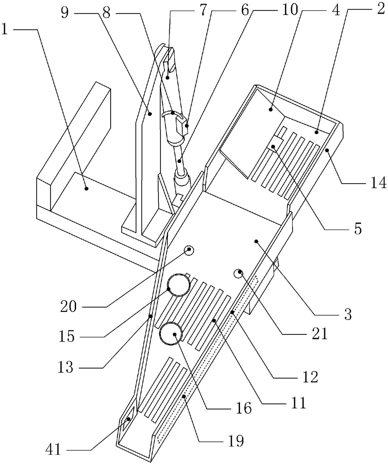 Manufacturing process of machine tool material receiving device