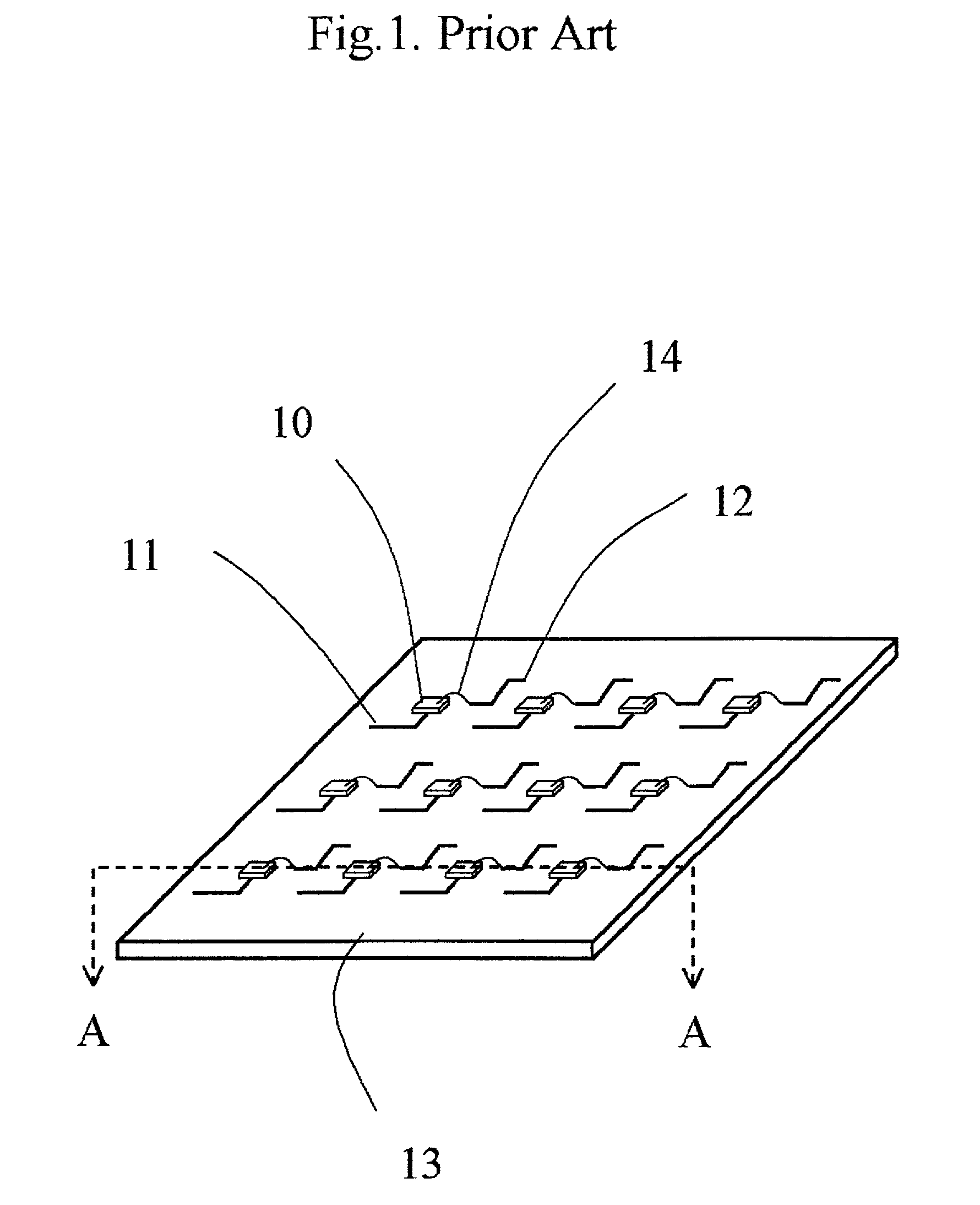 Ventilated light emitting diode matrix panel