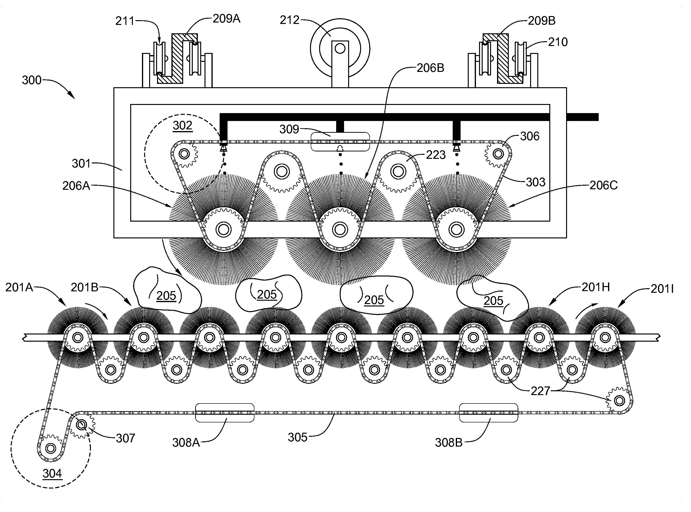 Method and apparatus for applying a liquid containing a post-harvest treatment organic compound to generally spherical or ovoid agricultural produce items