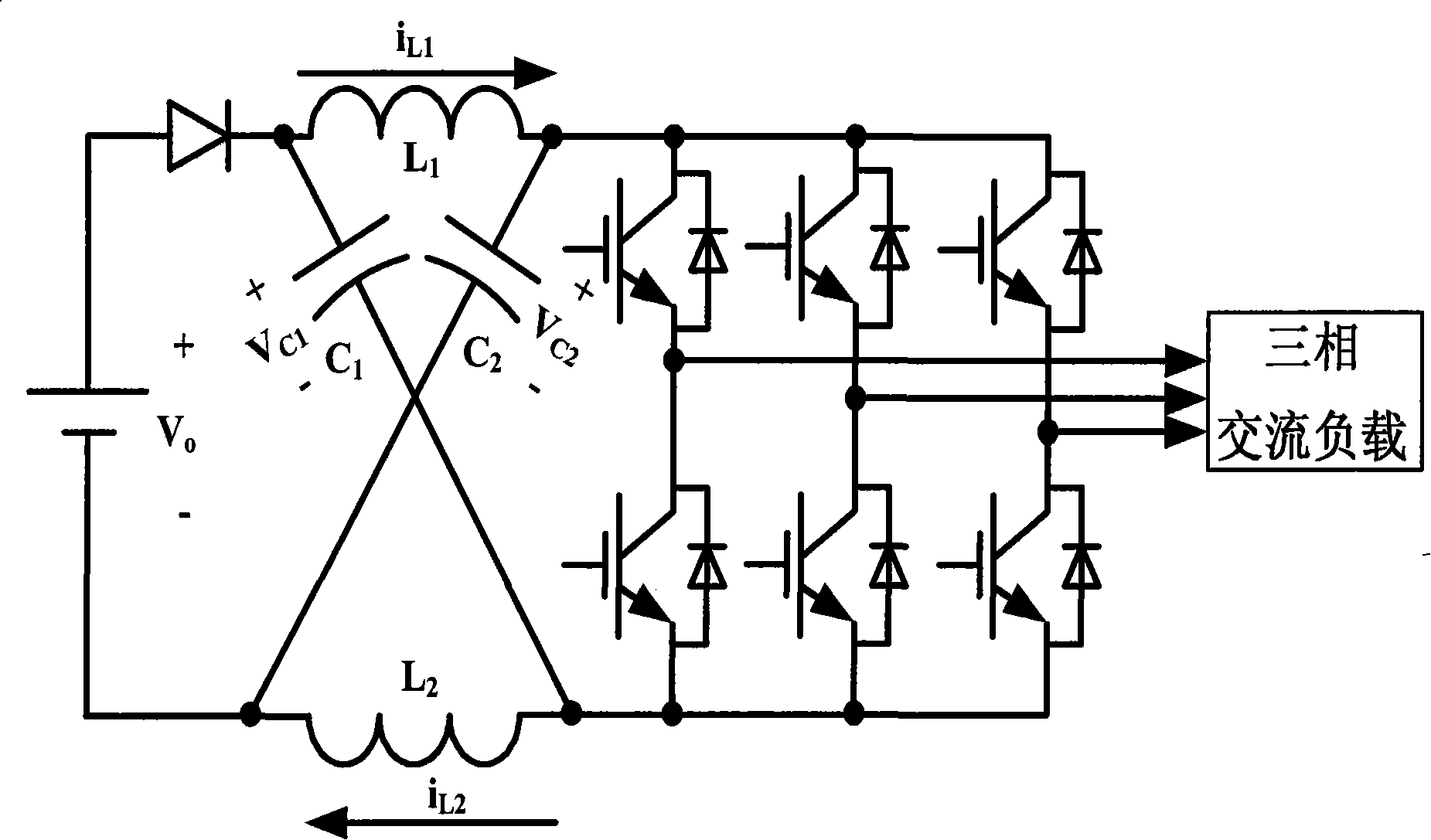 Z source reverser and soft start method