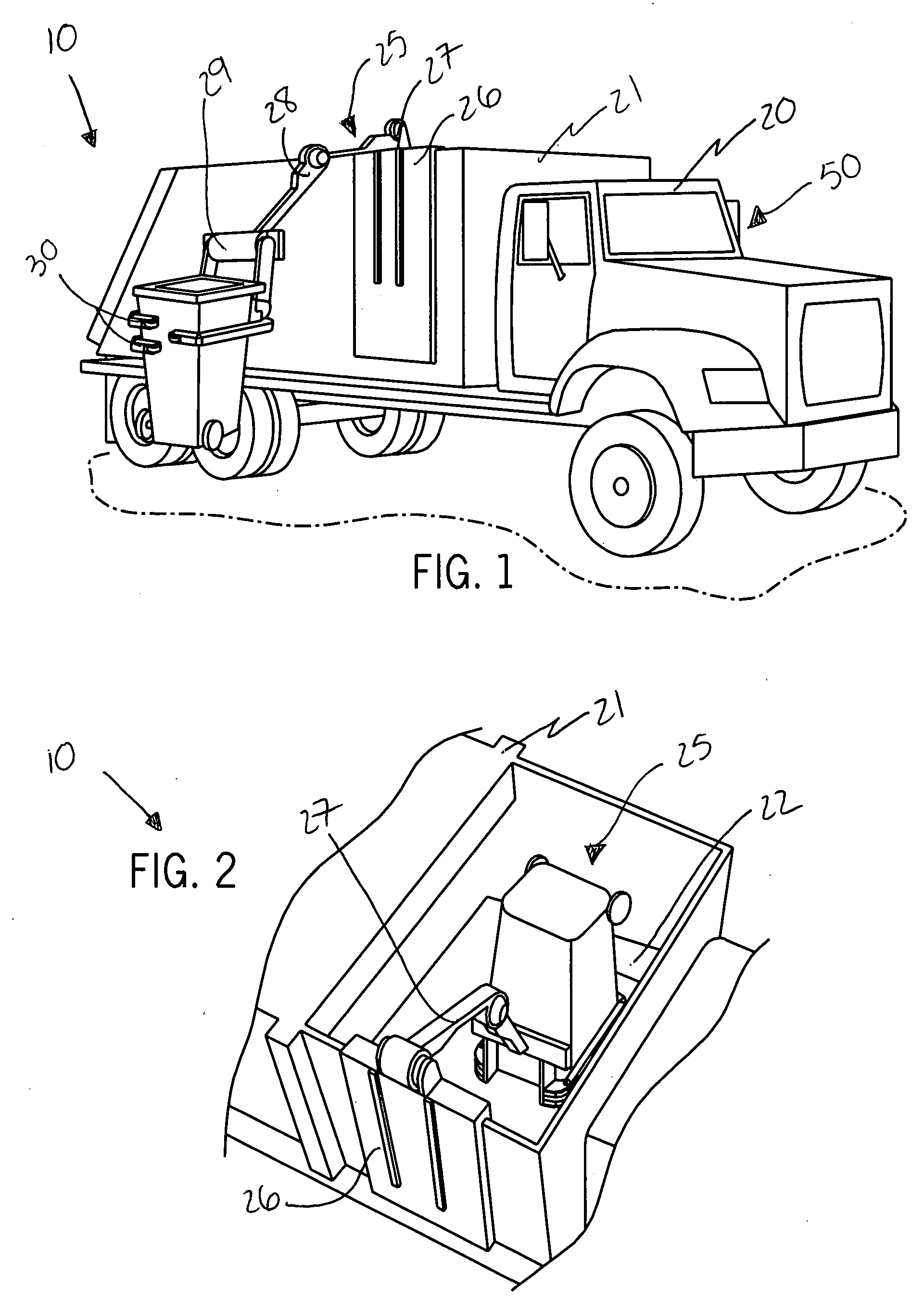 Combined truck and garbage container sanitizing system and associated method