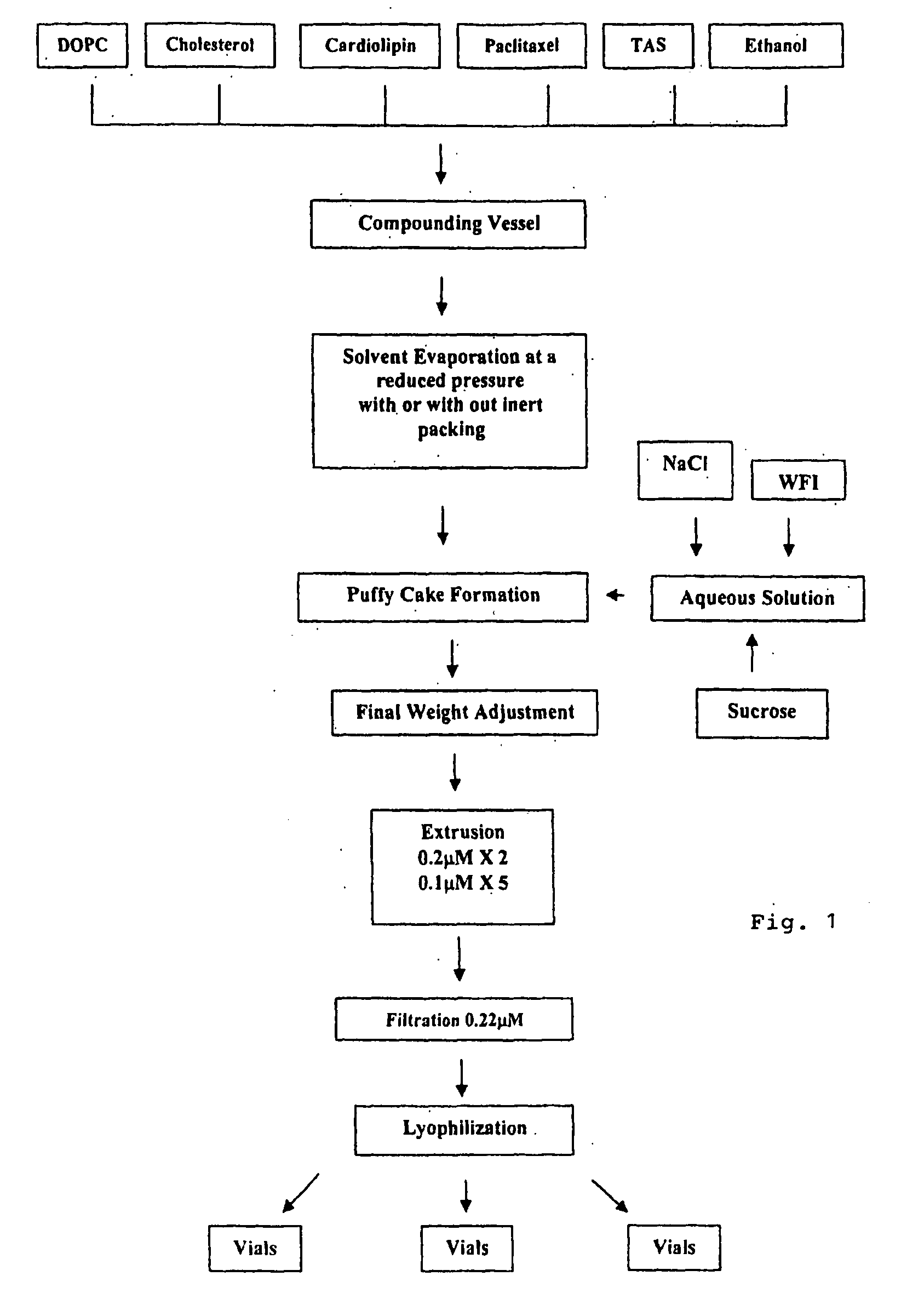 Manufacturing process for liposomal preparations