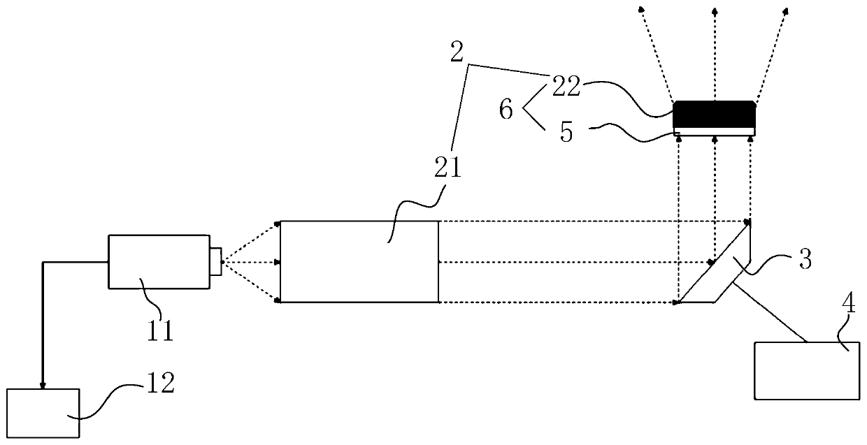 Automotive headlight lighting system and automotive based on amplitude and phase modulation