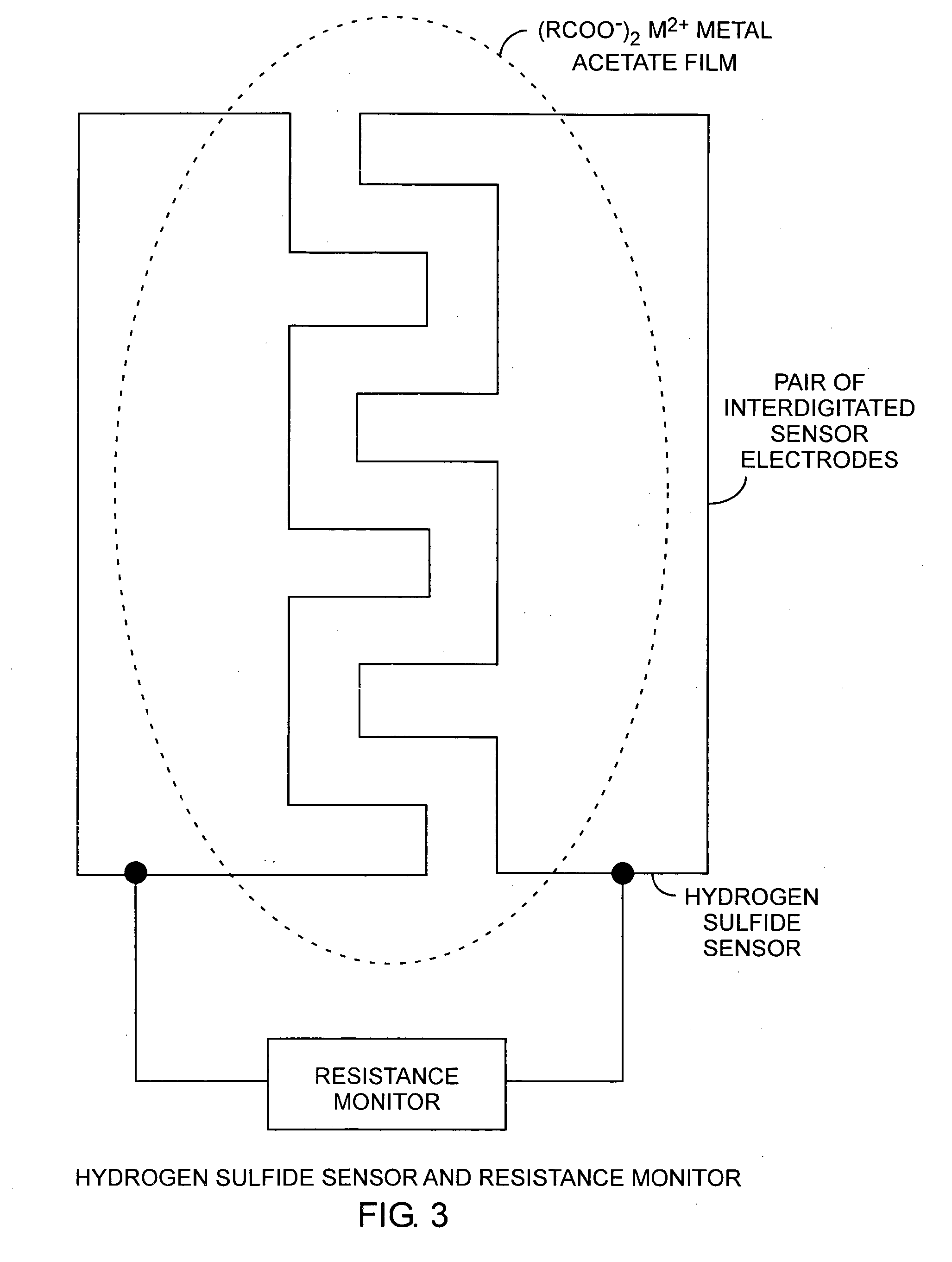 Metal salt hydrogen sulfide sensor