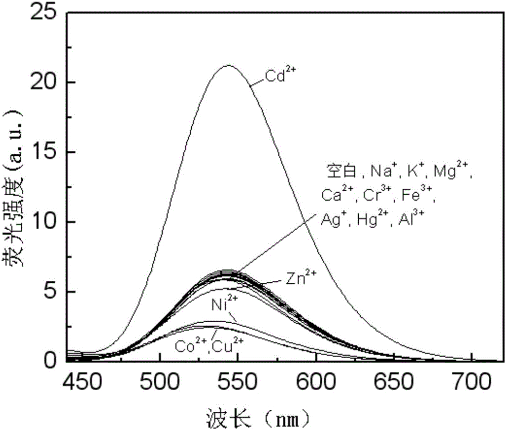 Aza-naphthyl imide Cd&lt;2+&gt; probe molecule, synthesis method therefor and application of aza-naphthyl imide Cd&lt;2+&gt; probe molecule